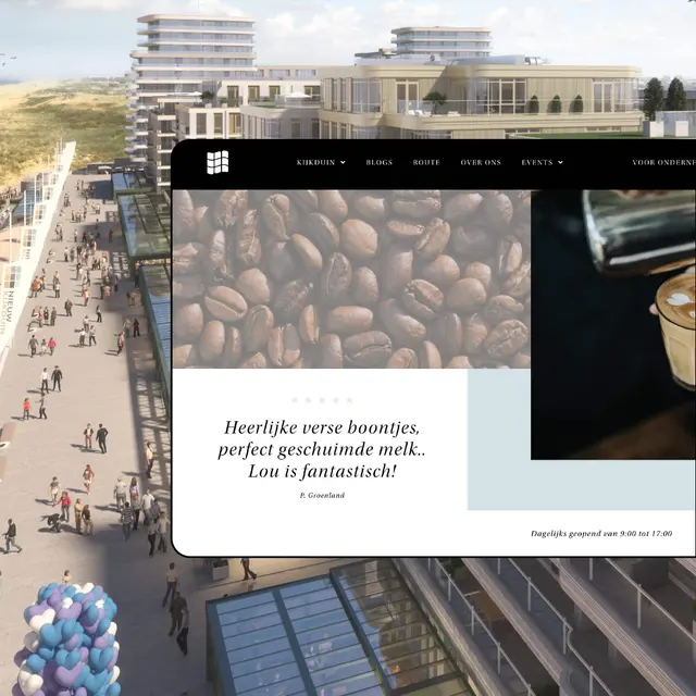 Websiteontwerp voor Kijkduin met horeca en boulevard