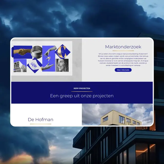 Websiteontwerp voor REPP Projecten en vastgoedontwikkeling